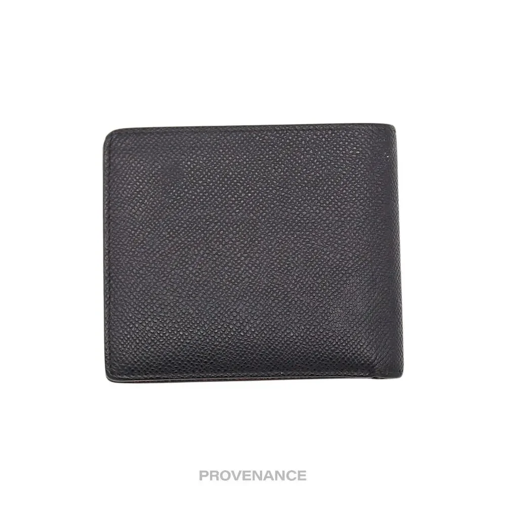 🔴 Givenchy Logo Bifold Wallet - Black Red Grained Leather